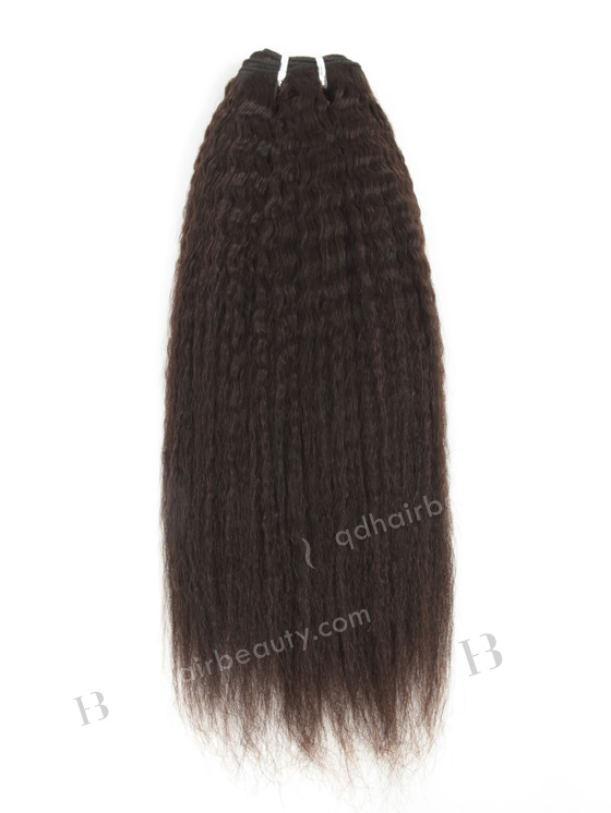 In Stock Indian Virgin Hair 16" Kinky Straight Natural Color Machine Weft SM-080